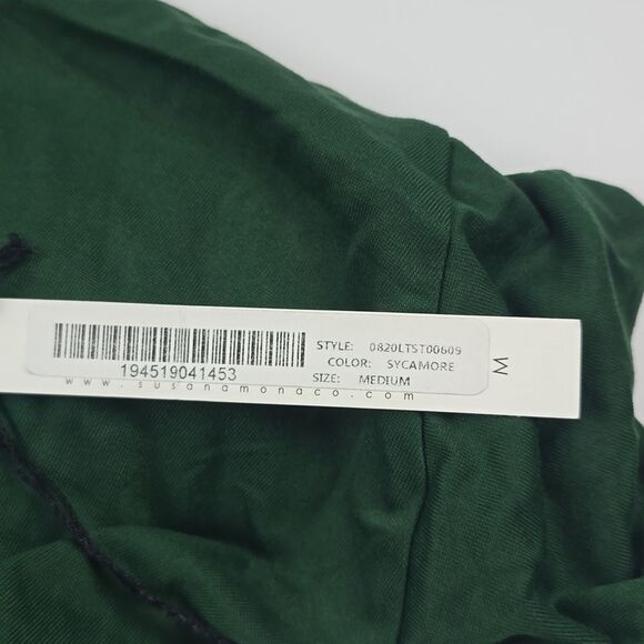 Susana Monaco -1717 NWT Long Sleeve Twist Dolman Top in Sycamore Dark Green M - Picture 6 of 11